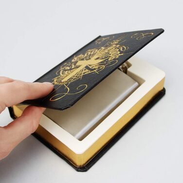 Фляга-секрет Suck UK 'The Good Book' (120мл, нержавіюча сталь) - чорна, оригінальний подарунок