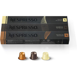 Кава Nespresso Espresso Trio: Ваніліо, Карамеліто, Чокаттіно, 30 капсул
