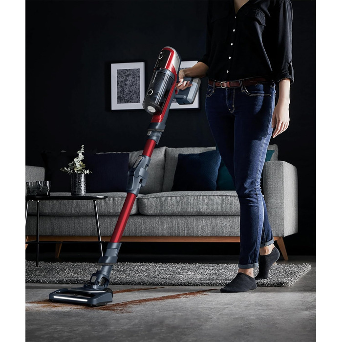 Rowenta RH6471 X-Pert 6.60 Cordless Stick Vacuum | Lightweight | Pet Accessories | LED Display | Flex Joint | 100W | Removable Battery | All Floor Types | Up to 45 Min. Runtime | 2-in-1 Wall Mount | Pet Hair | Flex Joint