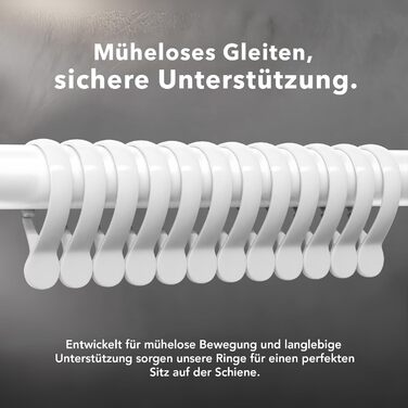Штанга для душу Еріка L-подібної та U-подібної форми - 4-в-1 для ванни/душу - сталева з порошковим покриттям, біла (без кріплень до стелі)