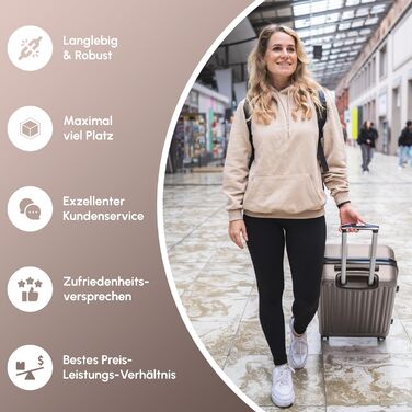 ABS валіза Hartschalenkoffer Easy Move - ергономічна та безпечна, 54 см, колір кави