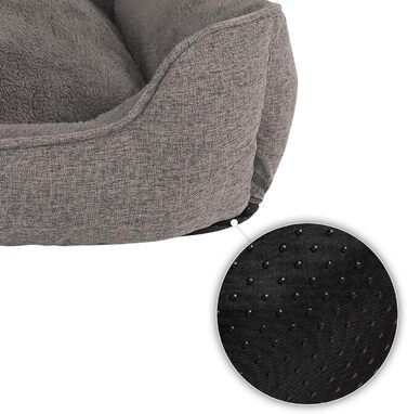 Килимок для собак Lionto знімний, сірий, 75x60 см, м'який, з антиковзаючою основою