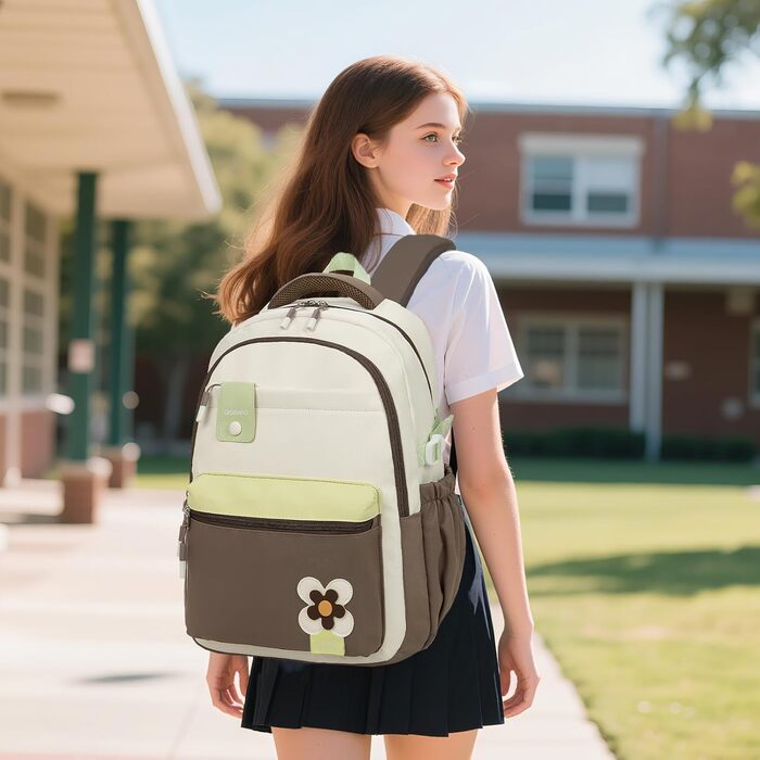 Шкільний рюкзак для дівчинки-підлітка 2025, для школи, гімназії, старшої школи, водонепроникний, для ноутбука 15.6