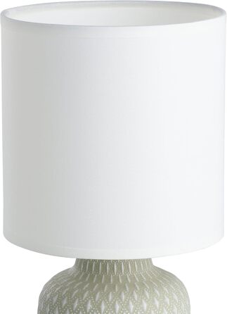 Настільна лампа EGLO Bellariva: кераміка кремового кольору, тканина білого кольору, з вимикачем, цоколь E14, для вітальні та спальні