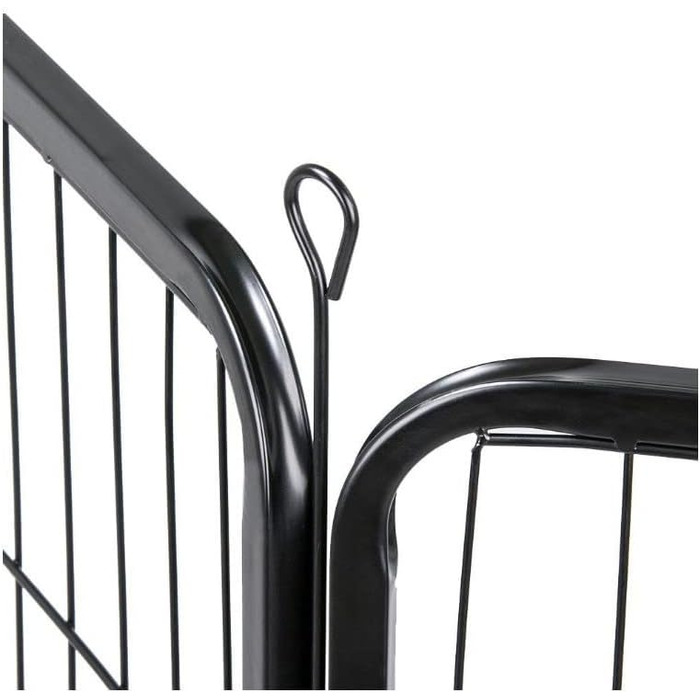 Клітка для собак, металева, розкладна, для цуценят, гризунів, кроликів, з дверцятами (310 x 2,5 x 75 см, 80 x 60 см)