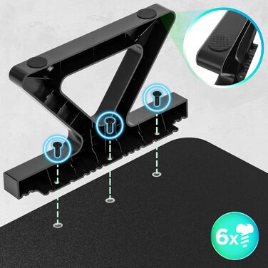 Підставка для двох моніторів Duronic DM06-2 BK, 82x30 см, настільна підставка для підвищення екрана, навантаження до 10 кг, чорна