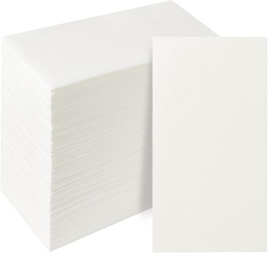 JEBBLAS Disposable Guest Towels, Linen-like Feel, Cloth-like Paper Napkins, Soft, Absorbent Paper Towel for Kitchen, Parties, Bathroom, Restaurant, Events, 20 x 40 cm (White200)