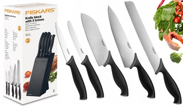Набір ножів у підставці Fiskars Control, 5 предметів
