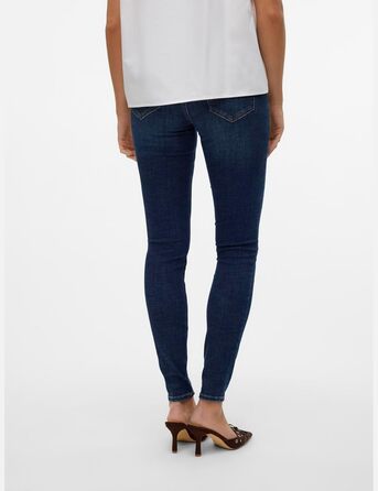 Джинси жіночі VERO MODA Skinny Vmflash Mid Rise Dark Blue Denim (XXL / 30L) - оригінал