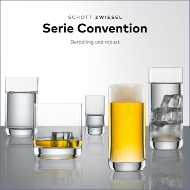 SCHOTT ZWIESEL Longdrink Glasses Convention (Set of 6), straight-lined glasses for long drinks, dishwasher-safe Tritan crystal glasses, Made in Germany (Article No. 175495)