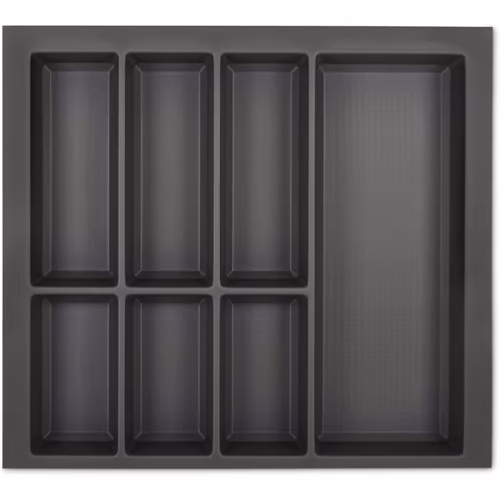 Вставка для столових приборів Orga-Box VII Design, базальтово-сіра, 526x474 мм, органайзер для кухні Schüller, KH Schröder та ін., під корпус 60 см