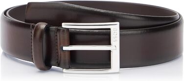 Чоловічий шкіряний ремінь BOSS Elloy-PC-An з логотипом, виготовлений в Італії (120, Коричневий)