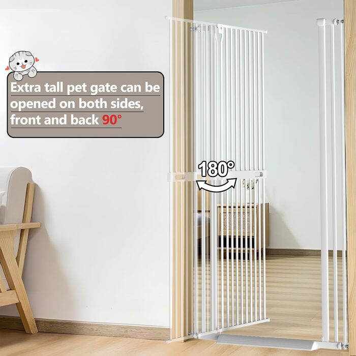 Захисне ворота для тварин Xifamniy, 155 см: безпека для дітей та домашніх тварин (без свердління)