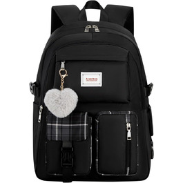 Чорний жіночий рюкзак Acmebon з відділенням для ноутбука, місткий, модний, повсякденний