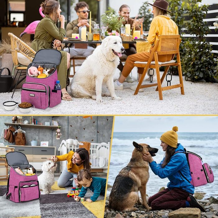 BAGLHER Рюкзак для собак, рожевий - зручний для подорожей