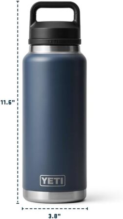 YETI Rambler 36 oz Chug Cap Bottle - Vacuum Insulated Stainless Steel, Firefly Yellow