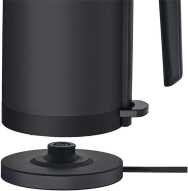 WMF Kitchenminis Mini Travel Kettle Stainless Steel 0.8l, Electric Kettle with Scale Filter, 1800 W, Small Teakettle, Stainless Steel, Black Deep Black