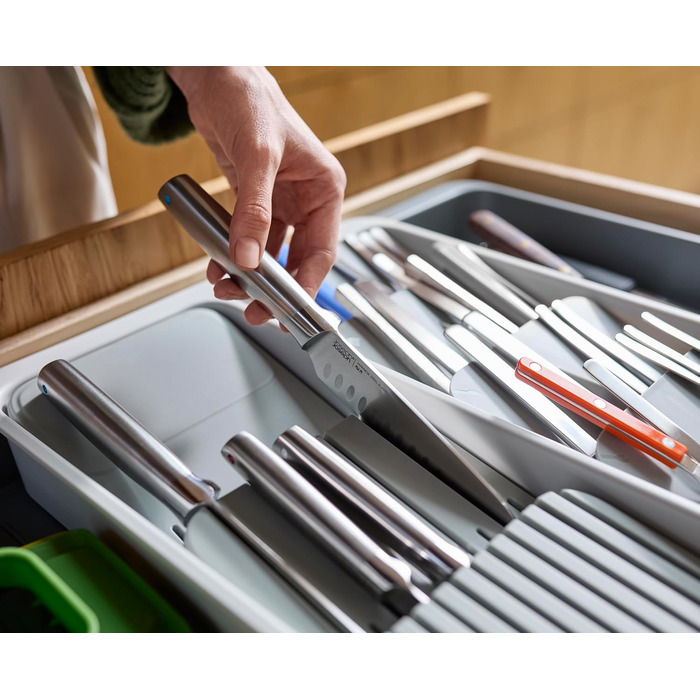 Органайзер для столових приборів Joseph Joseph DrawerStore з ніжницями, розширюваний, з переробленого пластику, компактний