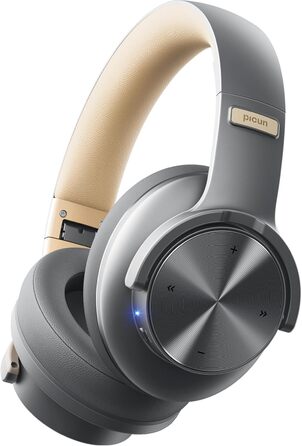 Бездротові навушники Picun B8 Bluetooth з 3 режимами EQ, 120 годин роботи, глибокий бас, для телефону, ПК, офісу, подорожей (сірі)
