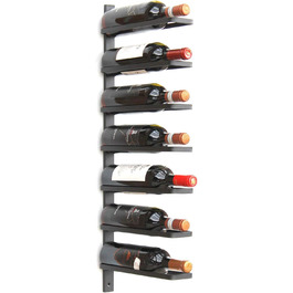 DanDiBo Wine Rack Metal Wall Black 93885 Bottle Rack Bottle Holder Wall Mount Modern Wall Holder Wall Shelf for 7 Bottles