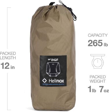 Стілець Helinox Ground Chair: легкий, складний, для кемпінгу та подорожей (Coyote Tan)