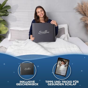 Ковдра з ефектом обтяження 135x200 см, 7 кг, Sherpa Fleece, сертифікат Oeko-Tex, терапевтична ковдра для розслаблення, кращий сон, вага 7 кг