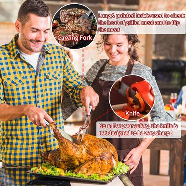Набір гриля JUSTHERE 15 предметів: шампури, щипці, лопатки з нержавіючої сталі. Професійний аксесуар для BBQ, кемпінгу та дому. Чудовий подарунок для чоловіків