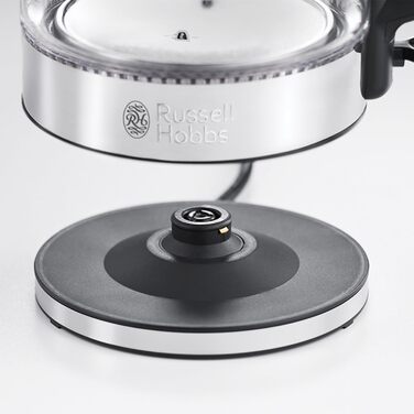 Скляний електрочайник Russell Hobbs Clarity 20760-57 з фільтром для води BRITA MAXTRA+, 2200 Вт, LED-підсвітка, 1л + 0.5л