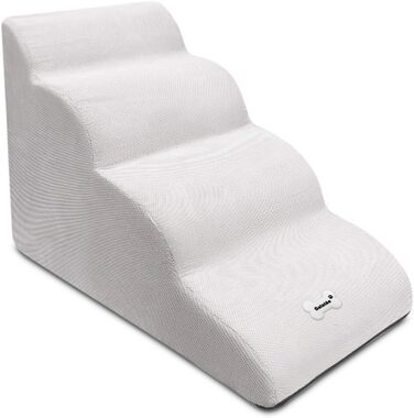 Сходинки для тварин Galatée: 4 сходинки, знімна та миюча, протиковзка, для високих ліжок/диванів (білий)