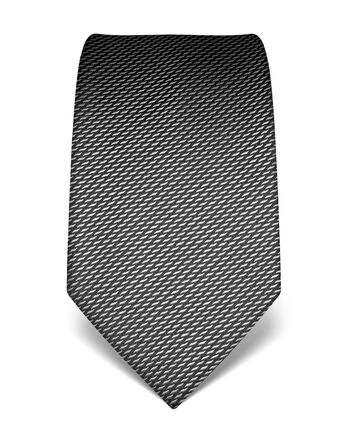 Краватка чоловіча Vincenzo Boretti шовкова з візерунком, 8 см, антрацит - для костюма та сорочки (бізнес, весілля)