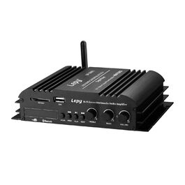 Nobsound Lepy Hi-Fi стерео підсилювач 4-канальний Bluetooth, USB/SD, з пультом і LED-дисплеєм для авто та дому
