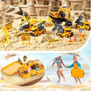 UPDOKIT Magic Sand for Kids, Kinetic Sand with 1 KG of Sand, Construction Vehicle and Accessories for Boys and Girls Ages 3, 4, 5, 6, 7+ Years Old