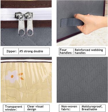 Комод-органайзер під ліжко Budding Joy (6 шт, сірий) - 90л, з кришкою