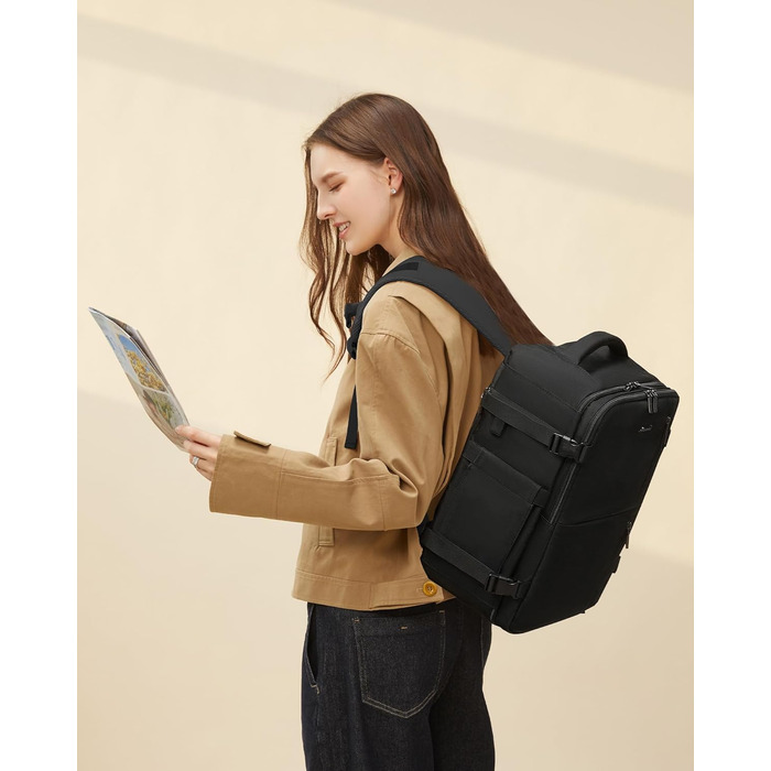 Рюкзак LOVEVOOK для ручної поклажі в літак, 40x30x20 см, 24л, для ноутбука 14 дюймів, чорний