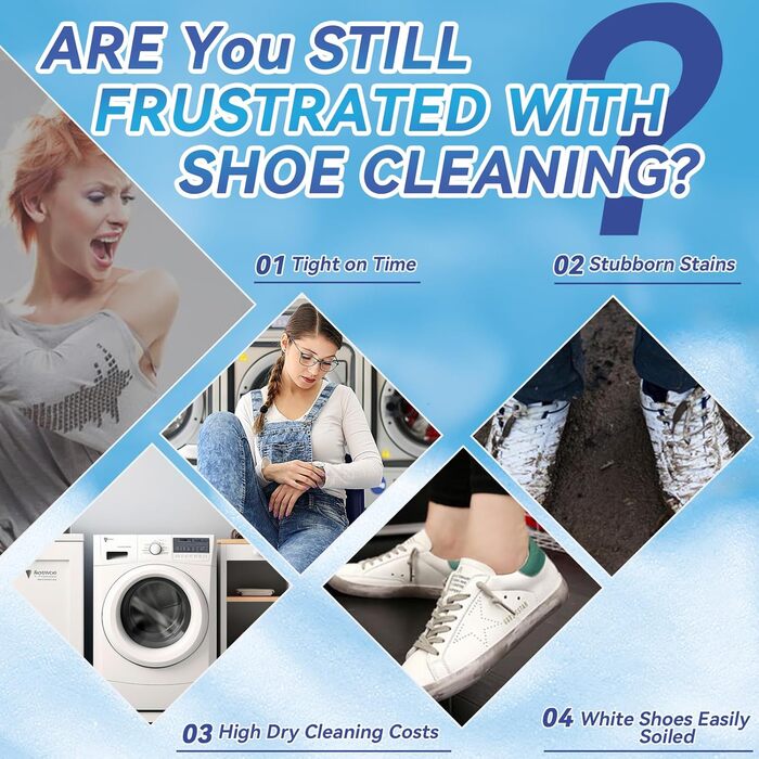 White Shoe Cleaner, 6.76 Oz Shoe Cleaner Kit with Brush and Towel, sneaker cleaner works on Leather, Knit, Canvas, Suede, PU