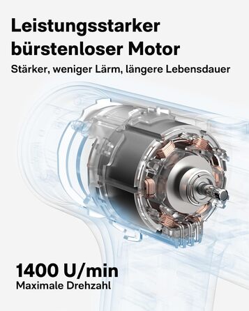 Акумуляторний дриль-шуруповерт HOTO 12V, 30 Нм, 1400 об/хв з LED-індикатором та USB-C зарядкою
