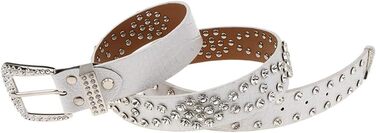 Жіночий пояс Fenteer з стразами, джинсовий, шкіряний, 3,5 см