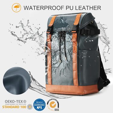 TARION Рюкзак для фотоапарата Kaera: водонепроникний рюкзак для фотокамери, рюкзак з відділенням для ноутбука 14 дюймів, рейнкавер (зелений, синій, M)