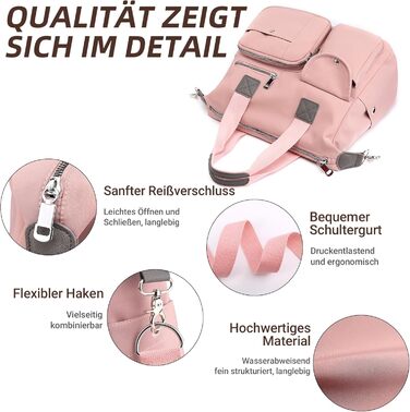 Сумка жіноча DIRRONA велика шопер – містка сумка через плече для міста, роботи, університету та подорожей, рожевий