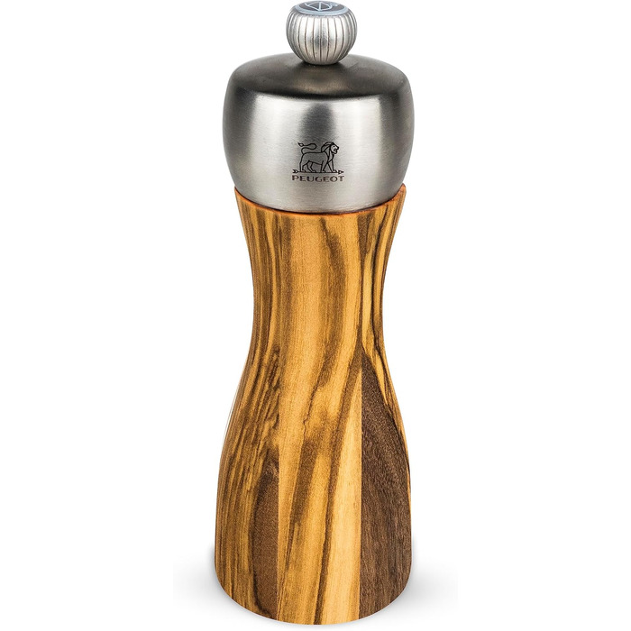Мельниця для солі Peugeot Fidji 15 см, графіт, ручна, з регулюванням ступеня помолу, з PEFC-сертифікованого дерева