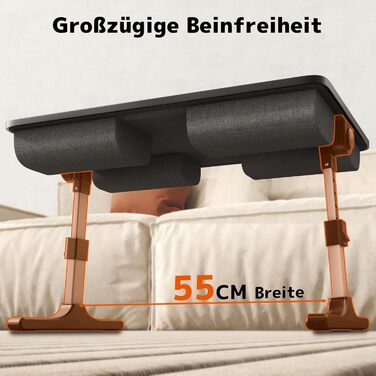 Стіл для ноутбука PUTORSEN - регульований за висотою та кутом нахилу, 58 x 37 см, чорний