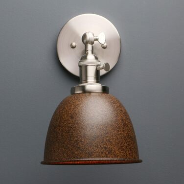 Phansthy 2 Pack Wall Sconce with Metal Shade Wall Lamp Industrial Design, Indoor Vintage Loft Wall Lamp E27 max. 40W for Living Room Bedroom Office Kitchen Hallway (White) (Rust-like)