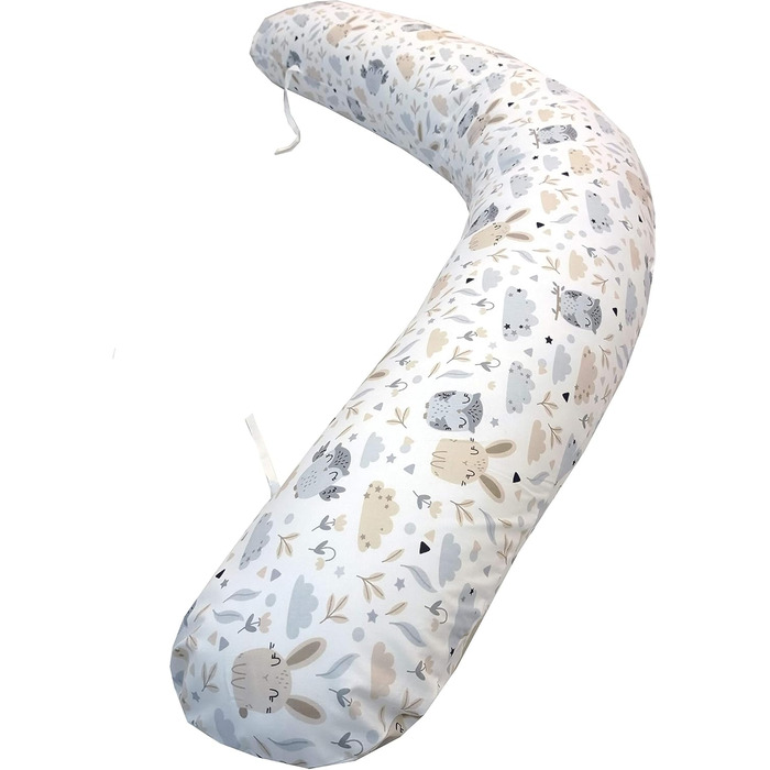 Подушка для годування та вагітності Emi&Sam 170см, чохол (тільки чохол), принт 