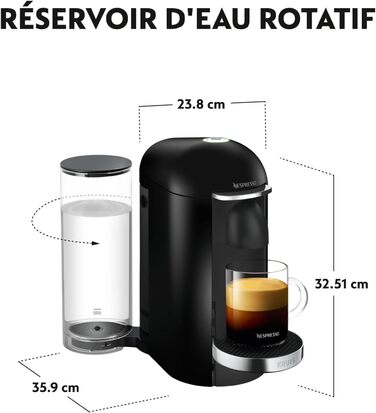 Кавомашина Nespresso Krups Vertuo YY2778FD: Espresso та кава, 40-410 мл, титан (чорний)