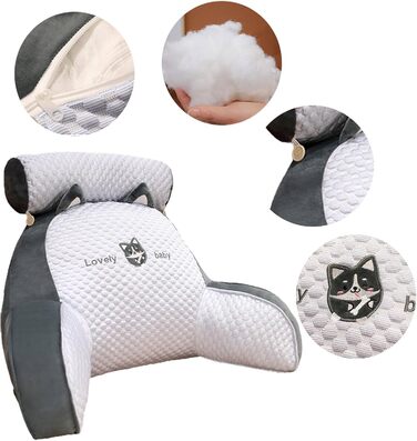 Подушка для спини з підлокітниками для ліжка, подушка для читання, 60x40 см