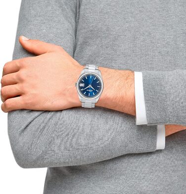 Годинник наручний s.Oliver для чоловіків, кварцовий, аналоговий, з браслетом з нержавіючої сталі, водостійкий 5 bar, подарункова коробка, сталь/блакитний