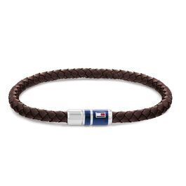 Браслет шкіряний чоловічий Tommy Hilfiger плетене, коричневий
