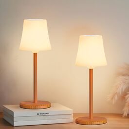 Настільна лампа бездротова LED 2 шт, акумуляторна, з регулюванням кольору та яскравості, сенсорне управління, водонепроникна IP54 для спальні, вітальні, балкону