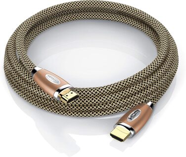 HDMI кабель 2.1 Premium 8K UHD II 3.0m - CSL з екрануванням, Ethernet, 3D ARC CEC, підтримка 8K
