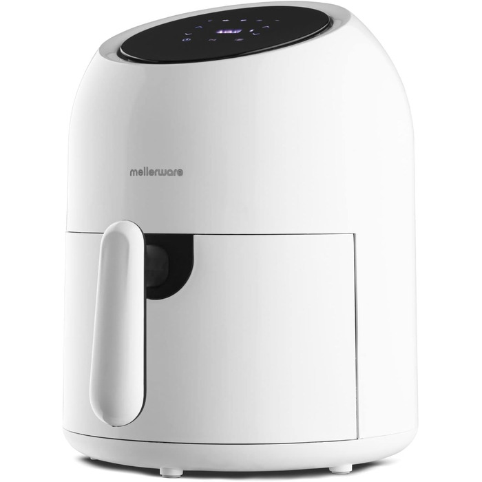 Фритюрниця повітряна MELLERWARE 1450W з скляним контейнером 4.5L, 9 програм, сенсорний дисплей, таймер 60 хв, для миття в посудомийній машині